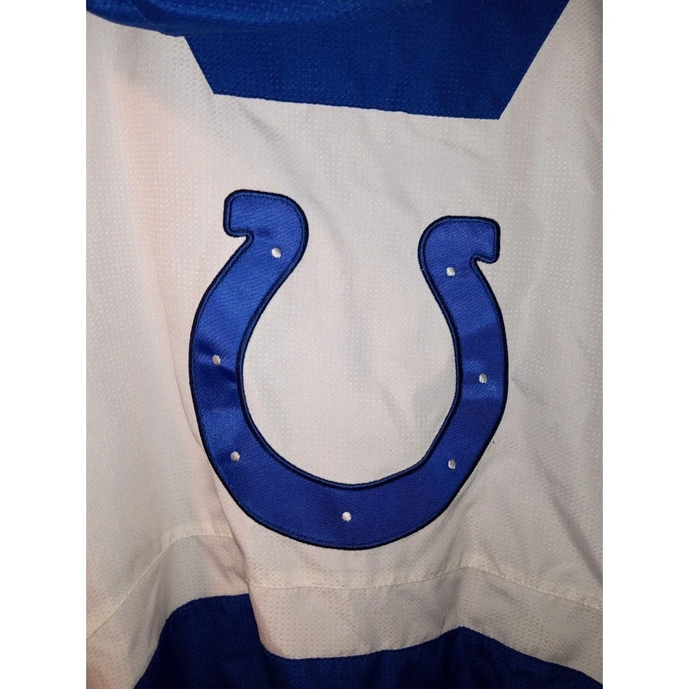 Reebok NFL Onfield Indianapolis Colts Jacket Mens XL Blue Full Zip Hooded Fleece